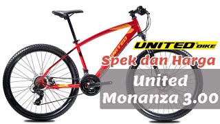 UNITED MONANZA 300 SEPEDA GUNUNG COCOK UNTUK PEMULA [upl. by Anitteb800]