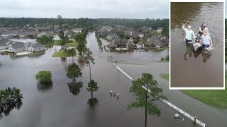 Water rescues continue in Madisonville north of New Orleans Friday due to rising water [upl. by Kissiah]