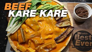 RESTAURANT STYLE FILIPINO BEEF KARE KARE  KARE KARENG BALAT NG BAKA AT TUWALYA [upl. by Aicercal724]