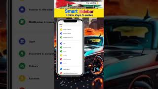 How to enable smart sidebar  smart sidebar ko on kerne ka tarika androidtips tech shorts [upl. by Hunsinger]