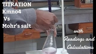 Titration Mohrs salt vs potassium permanganate class 12 chemistry practical file [upl. by Eecart]