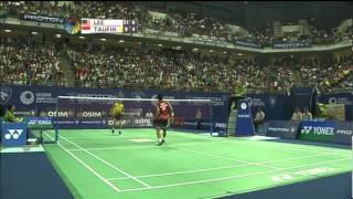 F  MS  Lee Chong Wei vs Taufik Hidayat  2011 Proton Malaysia Open [upl. by Aissila]