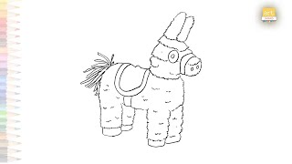 Pinata drawing easy  Toy drawings  How to draw A Pinata step by step easily  artjanag [upl. by Medora459]