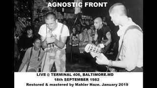 Agnostic Front US Terminal 406 BaltimoreMD 18th September 1982 remastered [upl. by Barrow]