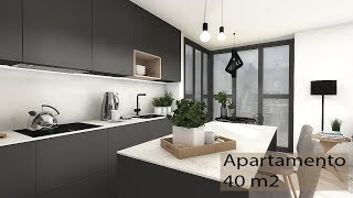 VIVIR EN 40 m2 Un minipiso de diseño minimalista en antracita el apartamento de mis sueños 2 [upl. by Sainana]