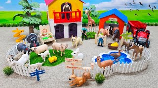 DIY Top Creative Farm Country Diorama with Barn for Farm Animal  Cattle Horse  Mini Farm House [upl. by Dirtsa]