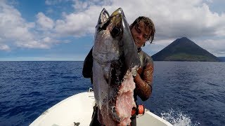 My first time spearfishing for DOGTOOTH TUNA [upl. by Cran]