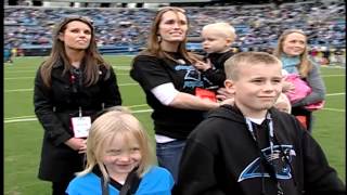 Soldier Surprises Family on field at Panthers Game [upl. by Madelle]