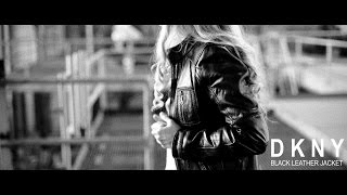 DKNY Black Leather Jacket 2016 [upl. by Nylisoj]