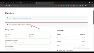 Fix quotError processing checkout Please try againquot on WooCommerce checkout page BinancePay amp PayPal [upl. by Berl]