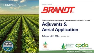 Adjuvants and Aerial Application [upl. by Sutherlan]