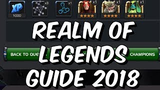 Realm Of Legends Guide 2018  Best Champions Tips amp Tricks  Marvel Contest Of Champions [upl. by Irved]