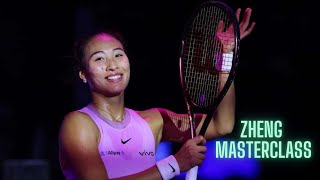 Flawless Zheng outclasses Paolini to move into WTA Finals semis [upl. by Ehcor]