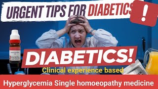 Emergency in diabetes petient Hyperglycemia  Bleeding any parts of body  Homoeopathy medicine [upl. by Missak]