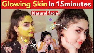 DIY Facial at homeOnly Natural ingredientsGlow in 1 use with proof 💯 [upl. by Nanice]