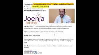 JOENJA® leniolisib treatment of activated phosphoinositide 3kinase delta PI3Kδ syndrome [upl. by Ynaffad439]