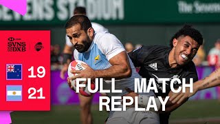 Shot clock timeout DRAMA  New Zealand v Argentina  Full Match Replay  Dubai HSBC SVNS [upl. by Llerrom]