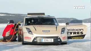 Fastest on Ice electric car ERA with Nokian Hakkapeliitta 7s [upl. by Florie]