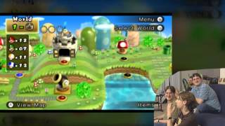 Third Rate Game Play New Super Mario Bros Wii World 1 [upl. by Anid599]