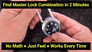 🔒Lock Picking ● Find Combination to Master Lock Padlock ● Less than Two Minutes Using Only Feel [upl. by Aihsatan]