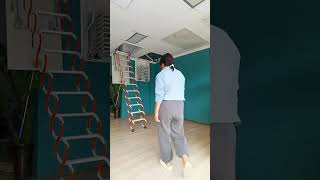 Noble telescopic stairs loft telescopic stairs multifunctional folding ladder invisible stair [upl. by Airdua243]