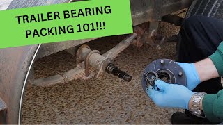 Packing Trailer Wheel Bearings with Grease  StepbyStep [upl. by Ettigirb]