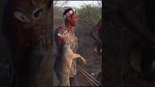 The Hadzabe tribe successfully catches a dikdik a small antelope in Tanzania [upl. by Lladnarc361]