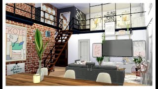 The Sims 4  Apartment Build Aesthetic RoseGold Loft Apartment  WCC LINKS [upl. by Camroc]