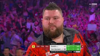 Beste Dart Leg aller Zeiten 9 Darter WM Finale Michael Bully Boy Smith vs Michael van Gerven [upl. by Moshell]