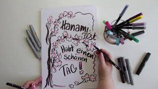 Flipchart gestalten  Begrüßung Kirschblüten zum HanamiFest [upl. by Assadah]