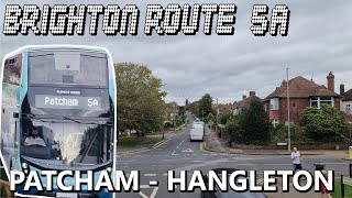 Brighton Bus Route 5A Patcham  Hangleton [upl. by Feingold463]