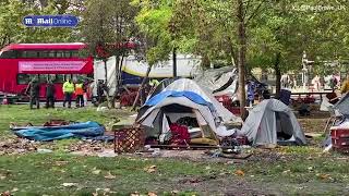 Council workers start clearing tents at Park Lane traveller site [upl. by Kriste]