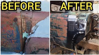 How To Use Aftermarket Patch Panels To Fix Major Rust1948 GMC Part 4 [upl. by Kessel]