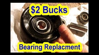 DIY  2 Idler Pulley Bearing Repair Replacement  No Special Tools  Update [upl. by Aicital]