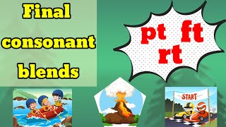 Final consonant blends or Ending blends How to teach ending blends  ptft amp rt Final blends [upl. by Oak]