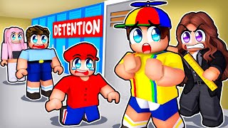 I Got DETENTION In Roblox [upl. by Aiello]