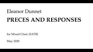 Preces amp Responses 2020  Eleanor Dunnet with score  The Winthrop Singers [upl. by Ananna681]