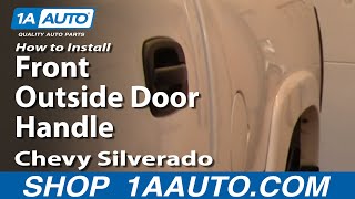 How To Replace Front Outside Door Handle 0106 GMC Sierra [upl. by Ariaek860]