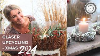 DIY  Gläser WEIHNACHTLICH dekorieren  XMAS TREND 2024 [upl. by Sateia]