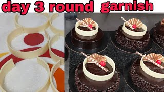 how to make a round chocolate garnish with sheet  sheet mai chocolate garnish ring vali [upl. by Ettelrahc665]