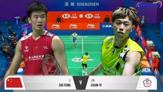 Li Shi Feng CHN vs Lin Chun Yi TPE  R32 Mens Singles Li Ning China Masters 2024 [upl. by Ivgnout]