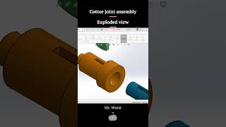 Cotter joint exploded view  solidworks  Mechanical engineering  cad  3d  2d  Design  autocad [upl. by Kelila153]