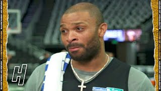 P J Tucker Talks About His Dedication To Shoes  Game 3  2021 NBA Finals Media Availability [upl. by Notreb]