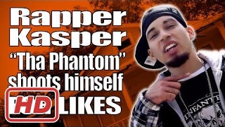 funy  Raw Video Rapper Kasper Tha Phantom Shoots Himself in the Face for LIKES [upl. by Nailil]