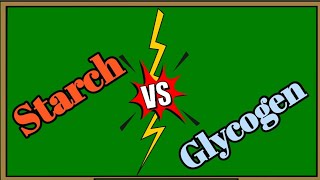 Difference between starch and glycogenstarchglycogenbiochemistry [upl. by Allekim865]