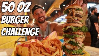 ENGLAND FOOD CHALLENGE  JoelHansen  AMIGOS BURGERS amp SHAKES 50 OZ BURGER CHALLENGE  MAN VS FOOD [upl. by Betta]