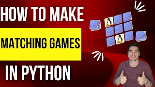 How to Code a Matching Game In Python Using PyGame Full Guessing Game [upl. by Ylimme]