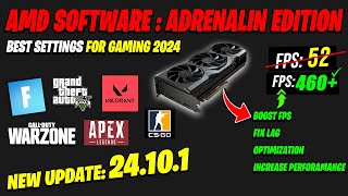 AMD Software Adrenalin Edition New update 24101 Best Setting For Gaming 2024  AMD 24101 Update [upl. by Attiuqaj]