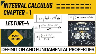 Integral Calculus  Lecture 4 [upl. by Eras596]