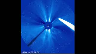 Comet A3 coinciding with a halo coronal mass ejection [upl. by Torr886]